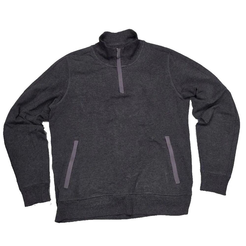 Mack Weldon 1/4 Zip Sweater Pockets Cotton Mens Medium Gray A004124